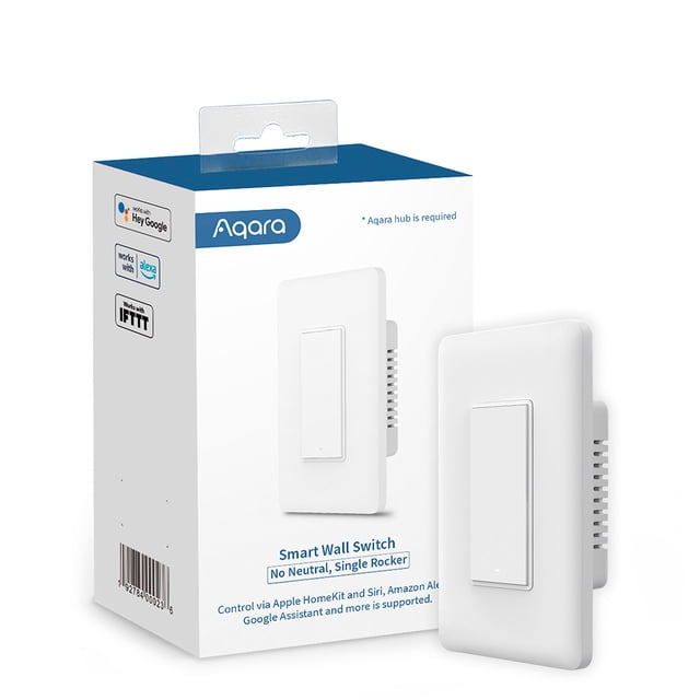 Interruptor de luz inteligente Aqara sin neutro compatible con HomeKit Google Alexa SmartThings