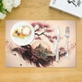 thumbnail image 3 of DouZhe Polyester Placemats Set of 4, Abstract Pink Cherry Blossom Pattern Heat Resistant Place Mats for Dining Table, 12" x 18", 3 of 7