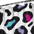 thumbnail image 3 of White and Colorful Of Leopard Print Shower Curtain 84"x72" ,Bathroom Decorative Shower Curtains Set with 12 Hooks,Modern Waterproof Washable Shower Curtain, 3 of 6