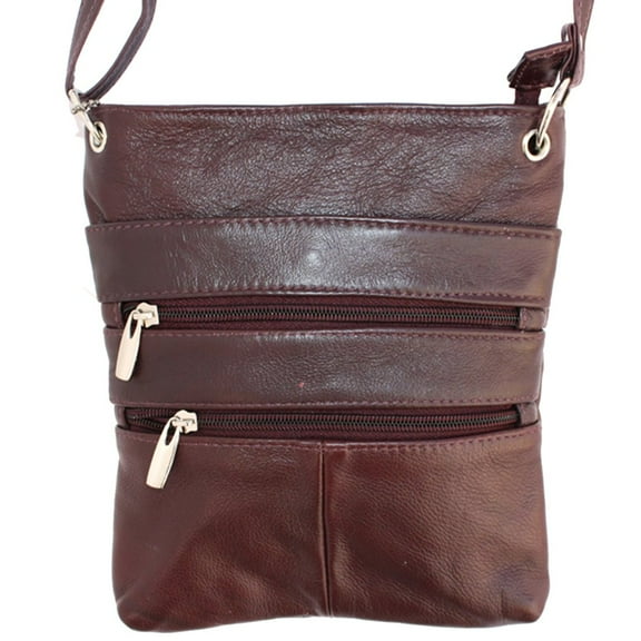 Silver Fever Genuine Leather Travel Shoulder Cross Body Purse Handbag