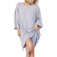 thumbnail image 2 of Liacowi Women Juniors 2 Piece Outfits Solid Color 3/4 Sleeve Tops Casual Elastic Skinny Shorts Loose Streetwear Summer Clothes, 2 of 7