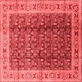 thumbnail image 1 of Ahgly Company Indoor Square Oriental Red Traditional Area Rugs, 3' Square, 1 of 4