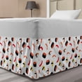 thumbnail image 1 of Sushi Bed Skirt, Tasty Rolls and Nigiri Scattered in Random Order Traditional Cuisine Concept, Elastic Bedskirt Dust Ruffle Wrap Around for Bedding Decor, 4 Sizes, Multicolor, by Ambesonne, 1 of 2