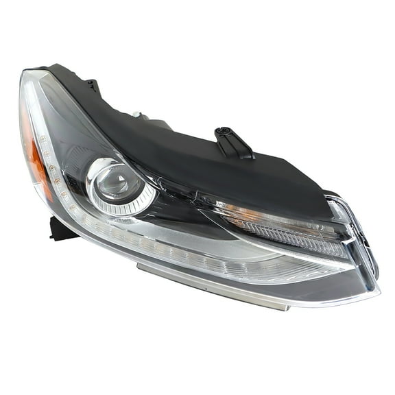 PET-U For 2017-19 Chevy Trax Projector Headlight Halogen w/LED DRL Black Housing Right