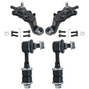 Detroit Axle - Front 4pc Suspension Kit for 95-00 Toyota Tacoma, 2 Lower Ball Joints 2 Sway Bar Links 1995 1996 1997 1998 1999 2000 Replacement