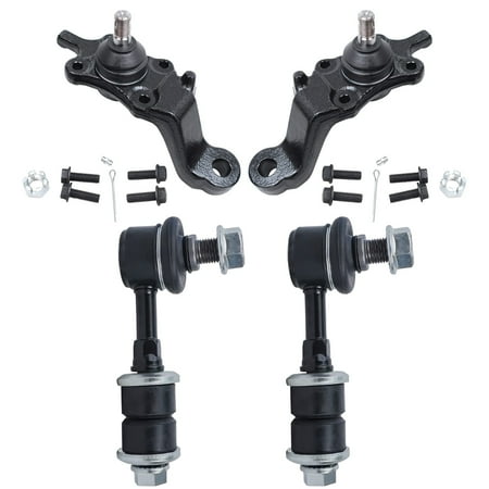 Detroit Axle - Front 4pc Suspension Kit for 95-00 Toyota Tacoma, 2 Lower Ball Joints 2 Sway Bar Links 1995 1996 1997 1998 1999 2000 Replacement