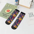 thumbnail image 7 of Rateoe Rock Music Pattern Quarter Crew Socks,Toe Seamed Ankle Socks,Cotton Cushioned Breathable Athletic Crew Sports Socks, 7 of 7