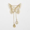 thumbnail image 1 of Broche de mariposa ahuecado para mujer con solapa de mariposa colgante, 1 of 5