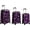 Purple Pearl, variant on Rockland 20” Unisex 3-Piece Hardside Luggage Set, Polycarbonate, Black
