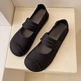 thumbnail image 5 of eczipvz Chaussures de Marche pour Femmes Chaussures Décontractées Rondes en Dentelle Chaussures Plates Mode en Flocage Chaussures Décontractées pour Femmes Compensées, Noir, 5 of 5