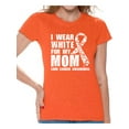 thumbnail image 1 of Awkward Styles Women's I Wear White for My Mom Graphic T-shirt Tops Lung Cancer Awareness, 1 of 4