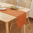 thumbnail image 1 of Nvzi Almohadilla aislante de lino grueso para mesa de comedor, cojín para escritorio de oficina, bandera de mesa decorativa, tela resistente al calor para bandera de té (naranja, 180 x 30 cm), 1 of 5