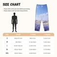 thumbnail image 2 of Salouo Lavender Fields Under Blue Sky Print Women's Pajama Pants Casual Loose Sweatpants PJs Flowy Pants Drawstring Palazzo for Women Wide Leg Pants Lounge Pajama -Small, 2 of 8