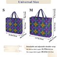 thumbnail image 2 of FORMRS Womens Corduroy Tote Bag Crossbody Shoulder Purse Handbag with Detachable Strap, Purple Stained Glass Pattern, 2 of 7