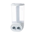 thumbnail image 1 of kurtrusly 1/2/3 Wall-Mounted Dry Food Storage Dispenser Convenient Rice Box Candy Organizer White 2 Grid 1 Pc, 1 of 6