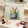 thumbnail image 6 of Kumdkd Easter Bunny Makeup Bag - 9.8x6.7in Foldable Travel Organizer with Anti-Skid Zipper, Portable Storage Pouch for Cosmetics, Accessories & Holiday Decor, 6 of 7