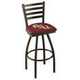 thumbnail image 7 of Oklahoma State Cowboys 25" Black Wrinkle Swivel Bar Stool with Ladder Style Back, 7 of 7