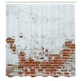 thumbnail image 4 of Ambesonne Rustic Home Dated Damaged Peeling Wall Covered with Paint Vintage Inspired City Scene Shower Curtain Set, 4 of 4