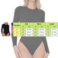 thumbnail image 2 of Durtebeua Women's Crew Neck Long Sleeve Bodysuit T Shirts Basic Tops Hot Pink,M, 2 of 4