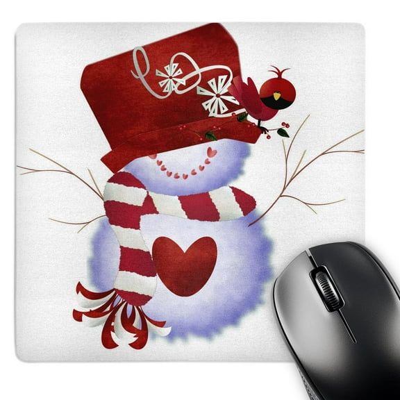 3dRose, Red Hatted Snowman, MousePad