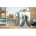 thumbnail image 2 of Ahgly Tapis Rond Lavable en Machine Intérieur Transitionnel Gris Cendré, 3 Pieds Rond, 2 of 7