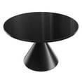 thumbnail image 7 of Boyel Living Round Dining Table, Modern Round Coffee Table MDF Tabletop with Metal Base, Kitchen Table for 4-6 Person for Kitchen Living Room, Black, 7 of 7