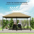 thumbnail image 3 of Outsunny 10' x 13' Gazebo Canopy Replacement, Patio Gazebo Roof with Top Vents for 84C-116, Khaki, 3 of 9