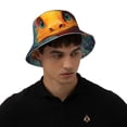 thumbnail image 4 of Kll Colorful Flower Chameleon Bucket Hat for Women Men Packable Travel Beach Sun Hat Outdoor Rave Accessories Reflective Fisherman Cap, 4 of 6