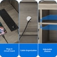 thumbnail image 3 of Dextrus TV Cabinet with Storage, LED Lights, and Power Outlet, TV Stand for Living Room, Bedroom, or Apartment, Accommodate 65 Inch TVs, Washed Gray, 3 of 9
