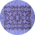 thumbnail image 1 of Ahgly Company Indoor Round Oriental Blue Industrial Area Rugs, 3' Round, 1 of 4