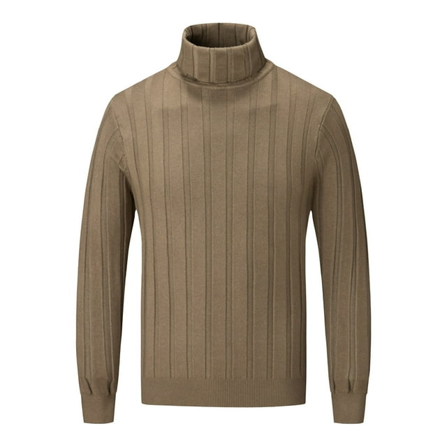 EYWGYA Chandail Col Rond Automne/hiver pour Hommes, Chandail Décontracté d'Hiver pour Hommes à Manches Longues et Col Montant