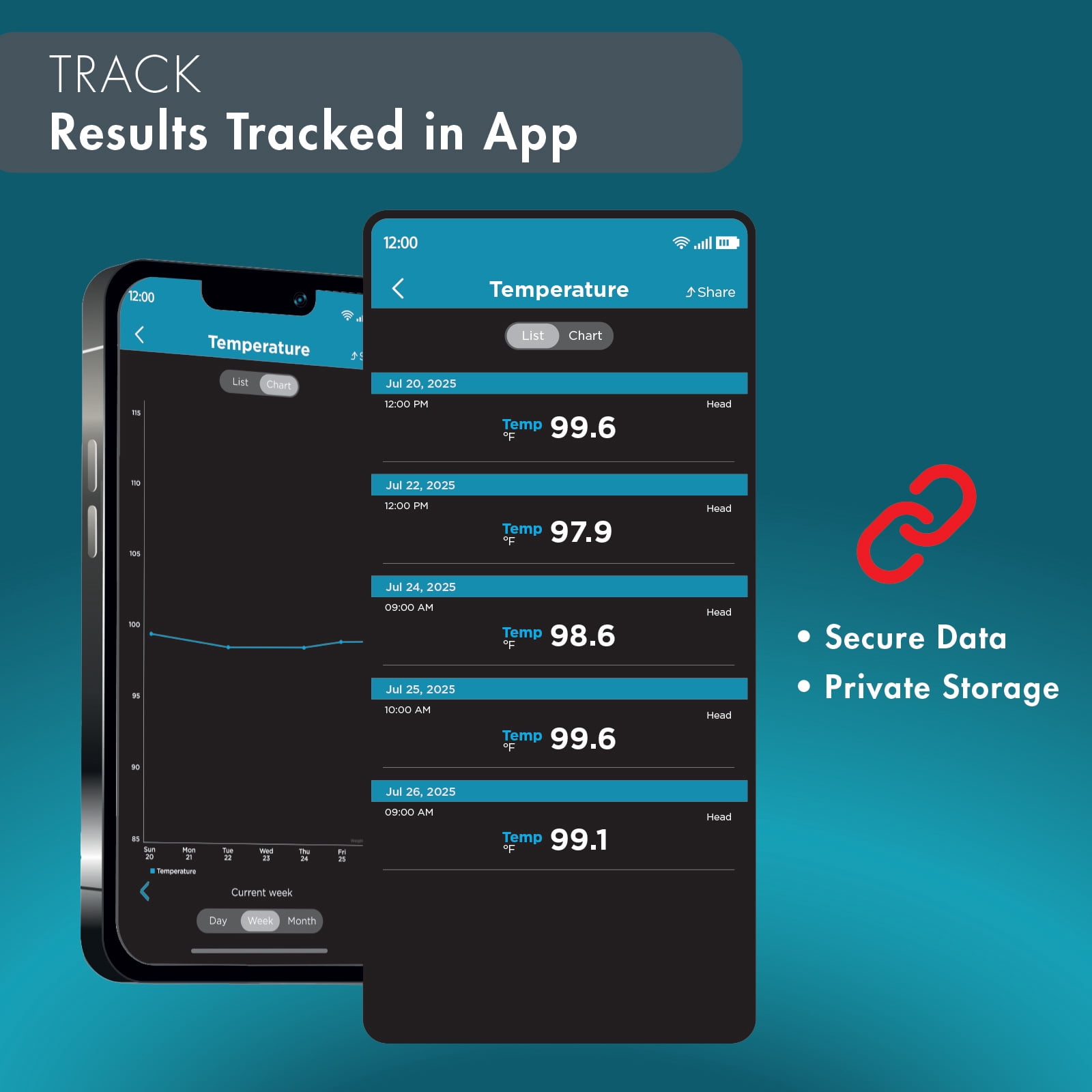 Trackstar Ear & Forehead Thermometer | Infrared Technology | Object Mode | Trackstar Monitoring App | Bluetooth iOS & Android Compatible | Measure, Track, and Share Results