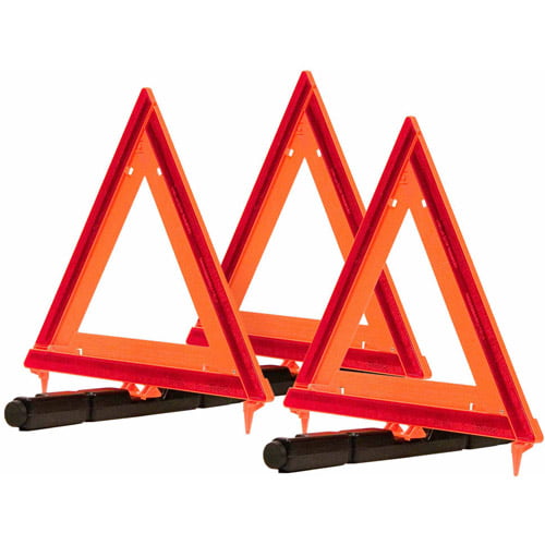 Warning Triangle Emergency Reflective Road Safety Lumen Durable Quality Orange Triangle