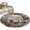 Brown Grey, variant on Brown Vintage Rooster Round Area Rug 3Ft Washable Small Circle Rugs for Kitchen Entryway, Farmhouse Wooden Chickens Farm Non-Slip Carpet Floor Mats Indoor Outdoor Carpet Runner Aesthetic Home Decor