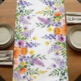 thumbnail image 5 of Table Runners 90 Inches Long Dress Scarves, Pink Orange Flowers Farmhouse Coffee/Dining/Kitchen Table Runner for Living Room, Spring Floral Farmhouse Botanical 13x90 Inch, 5 of 9