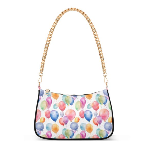 Womens Chain Shoulder Bag Balloons Classic Tote Handbags Fashion Clutch Hobo Purse with Zipper for Travel Casual