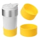 thumbnail image 1 of Funda de silicona para botella de agua Uxcell, fundas protectoras para botellas de agua, cubierta antideslizante, protector de fondo, amarilla, 4", 1 of 7