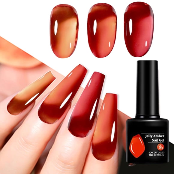 EGNMCR Amberber Translucent Nail Polish High End Nail Polish Daily Dating Party Nail Art 7ml Plastic nails polish