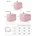 thumbnail image 2 of Pink Plaid Small Toaster Cover 2 Slice, Kitchen Appliance Covers, Modern Art Checkered Farmhouse Toaster Oven Cover with Loop, Bread Machine Cover Polyester Dust Cover Protection, 2 of 4