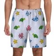 thumbnail image 2 of Goofa Sea Turtle Whale Printed Men's Swim Trunks Board Shorts Quick Dry Mens Swimming Trunks with Compression Liner,Breathable Fit Hawaii Beach Shorts-XX-Large, 2 of 9