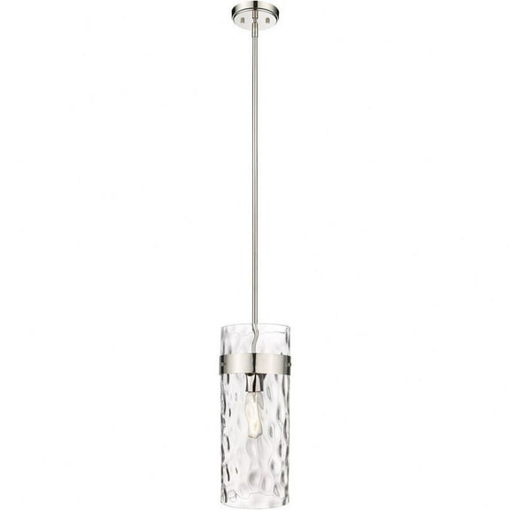 1 Light Pendant in Transitional Style-15 inches Tall and 5.5 inches Wide-Polished Nickel Finish Bailey Street Home 372-Bel-4619986