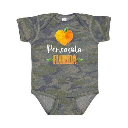 

Inktastic Pensacola Florida Orange in Heart Gift Baby Boy or Baby Girl Bodysuit