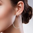 thumbnail image 3 of LeCalla Sterling Silver Anti-Tarnish Hoop Earrings, 70MM (Women's), 3 of 9