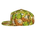 thumbnail image 3 of Daiia Tropical Summer Fruit print Flat Bill Hats Flat Brim Trucker Cap Baseball Cap Adjustable Classic Low Profile Hat Unconstructed Plain Cap, 3 of 9