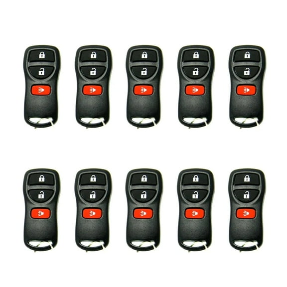 AKS KEYS New Replacement for Nissan 2002-2014 Keyless Entry Remote 3B - KBRASTU15 (10 Pack)
