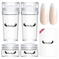 thumbnail image 2 of OUSITAID 1 Set Nail Art Stamp Set Easy Printing Flexible Reusable Nail Print Smooth Surface Clear Visible Body Nail Art Stamper with Scraper for Nail Salon, 2 of 8