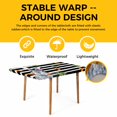 thumbnail image 4 of Grey Bunny Easter Table Cloths for 5 Foot Rectangle Tables, Rabbits Spring Botanical Black White Stripe Patio Waterproof Elastic Fitted Tablecloths, Washable Rectangular Table Cover for Camping, 4 of 8