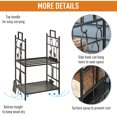 thumbnail image 4 of CoSoTower 2-Layer Heavy Duty Firewood Rack Wood Log Fireplace Stacker w/ 4 Tools, Black and Gold, 4 of 7