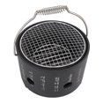 thumbnail image 4 of Estufa de barbacoa de aluminio y acero inoxidable multifuncional con asa portátil, estufa de carbón para alimentos para preparar té y acampar, 4 of 14