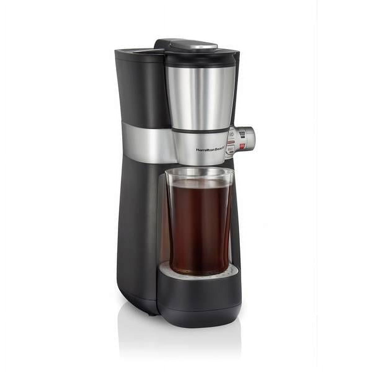 Hamilton Beach  16 oz Cold Brew & Hot Coffee Maker, Black & Silver